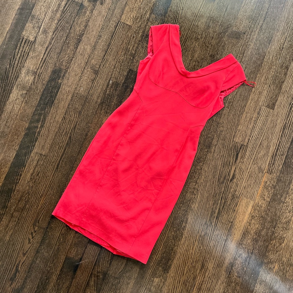Reiss Red Cap Sleeve Cocktail Dress